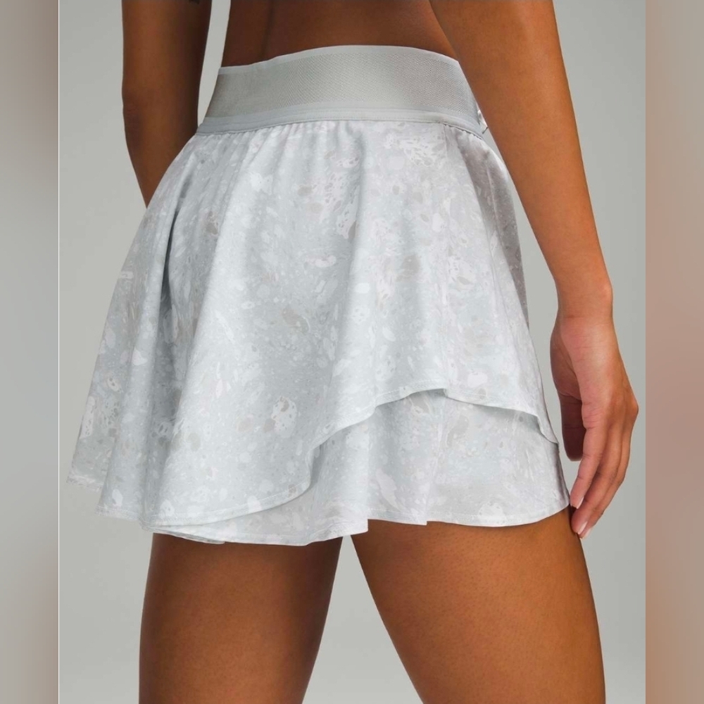 Lululemon Court Rival High-Rise SkirtTerrazzo Marble Silver Ice Multi Size 0